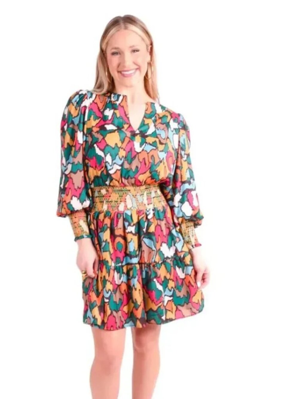 Emily McCarthy Penelope Dress in Fall Ikat Size XS